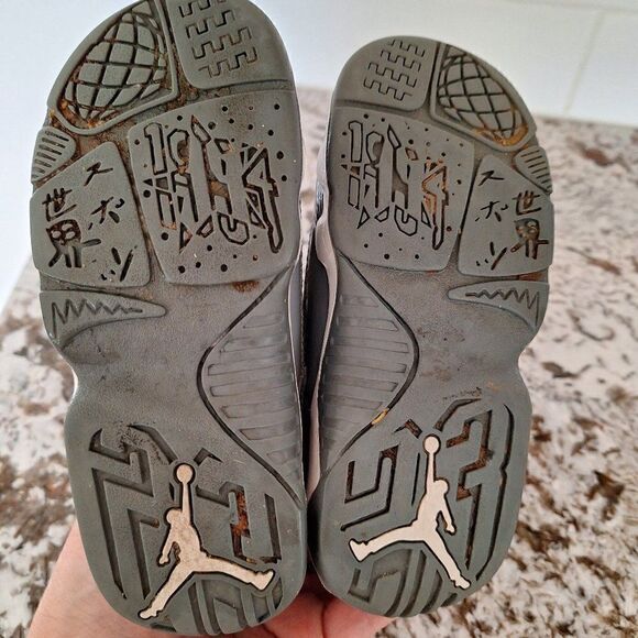 Nike Air Jordan 9 Retro GS Cool Gray Youth Sneakers US Size 9C - Picture 7 of 8